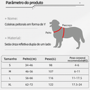 Peitoral Ajustável e Refletivo para Cães e Gatos – Confortável, Seguro e Ideal para Passeios