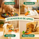 Tapete Interativo de Cenouras de Pelúcia – Enriquecimento e Diversão para Cães | Tailzinho